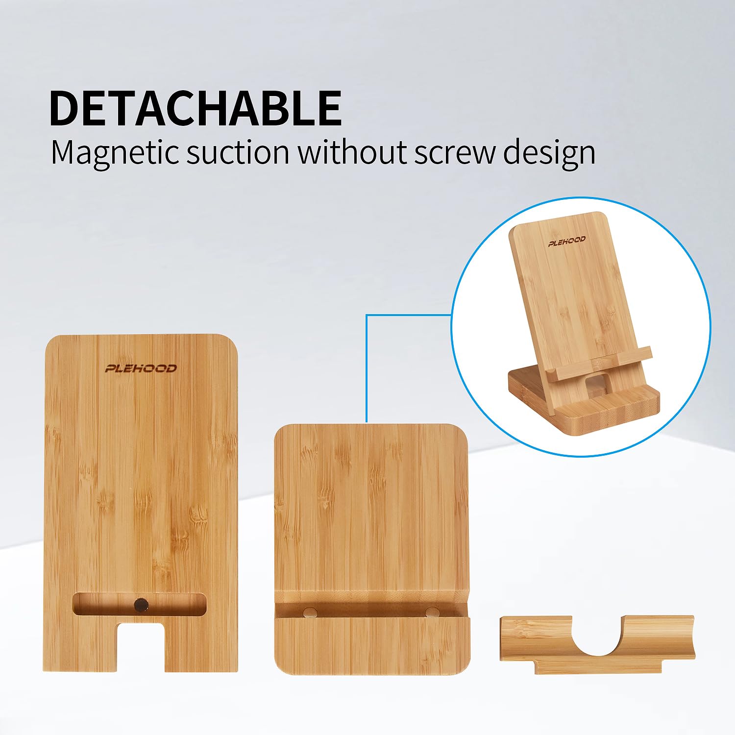 Supporto per telefono in legno, supporto per iPhone per