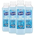 Suave Clarifying Shampoo, Family-Size 4-Pack - pH-Balanced & Hypoallergenic Daily Deep Cleansing Shampoo for Normal to Oily Hair, 22.5 Oz Ea