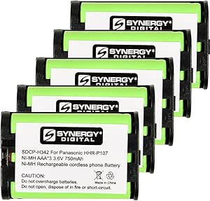 Panasonic Aaa Rechargeable Batteries Synergy Digital Cordless Phone Batteries, Compatible With Panasonic KX-TG2420 Cordless Phone, (Ni-MH, 2.4V, 830 MAh), Combo-Pack Includes: 2 X SDCP-H358 Batteries Coast Rechargeable Battery