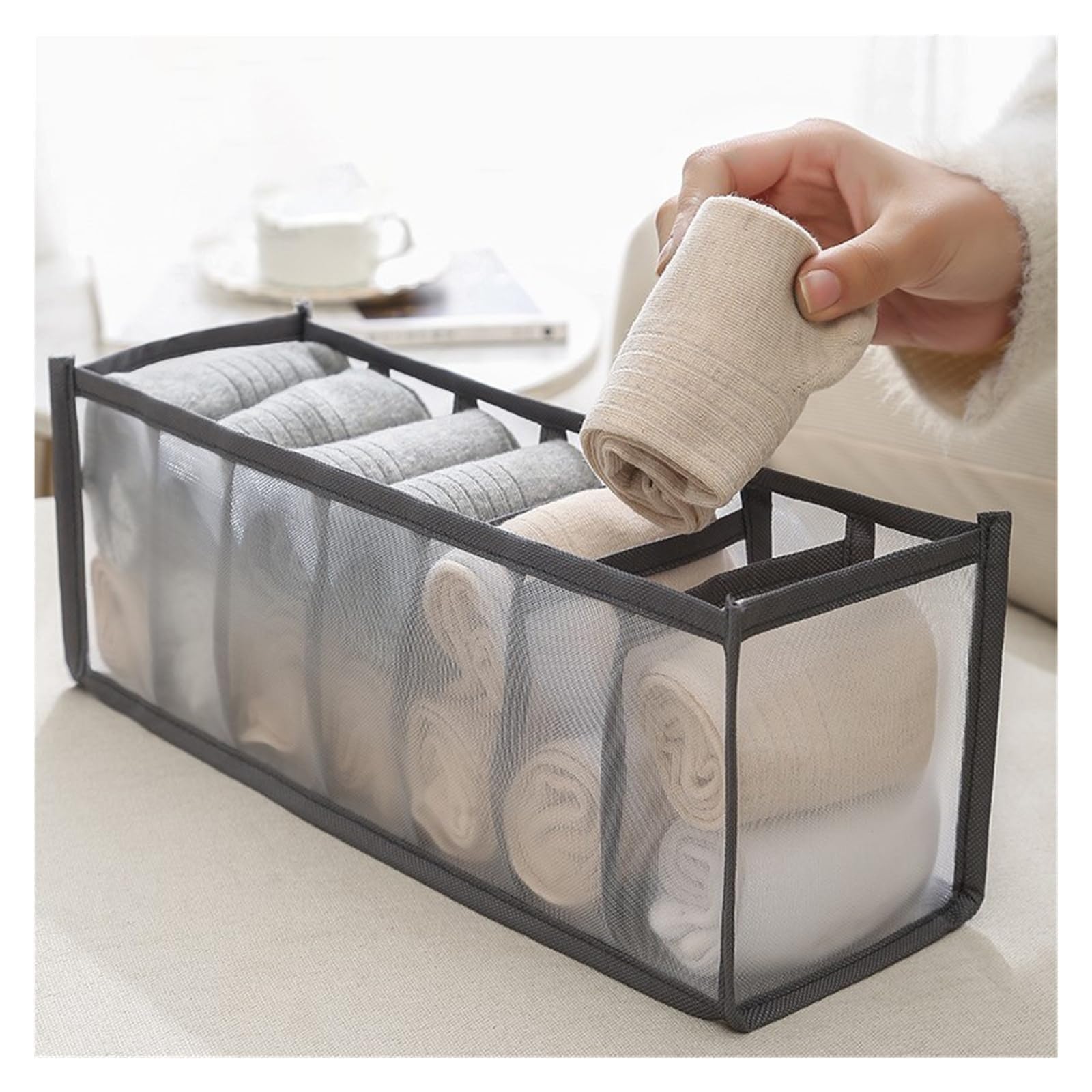 Unterwäsche-Schubladen-Organizer, Aufbewahrungsbox, faltbar, Schrank-Organizer, Schubladenteiler, Aufbewahrungsboxen for Unterhosen, Socken, BHs