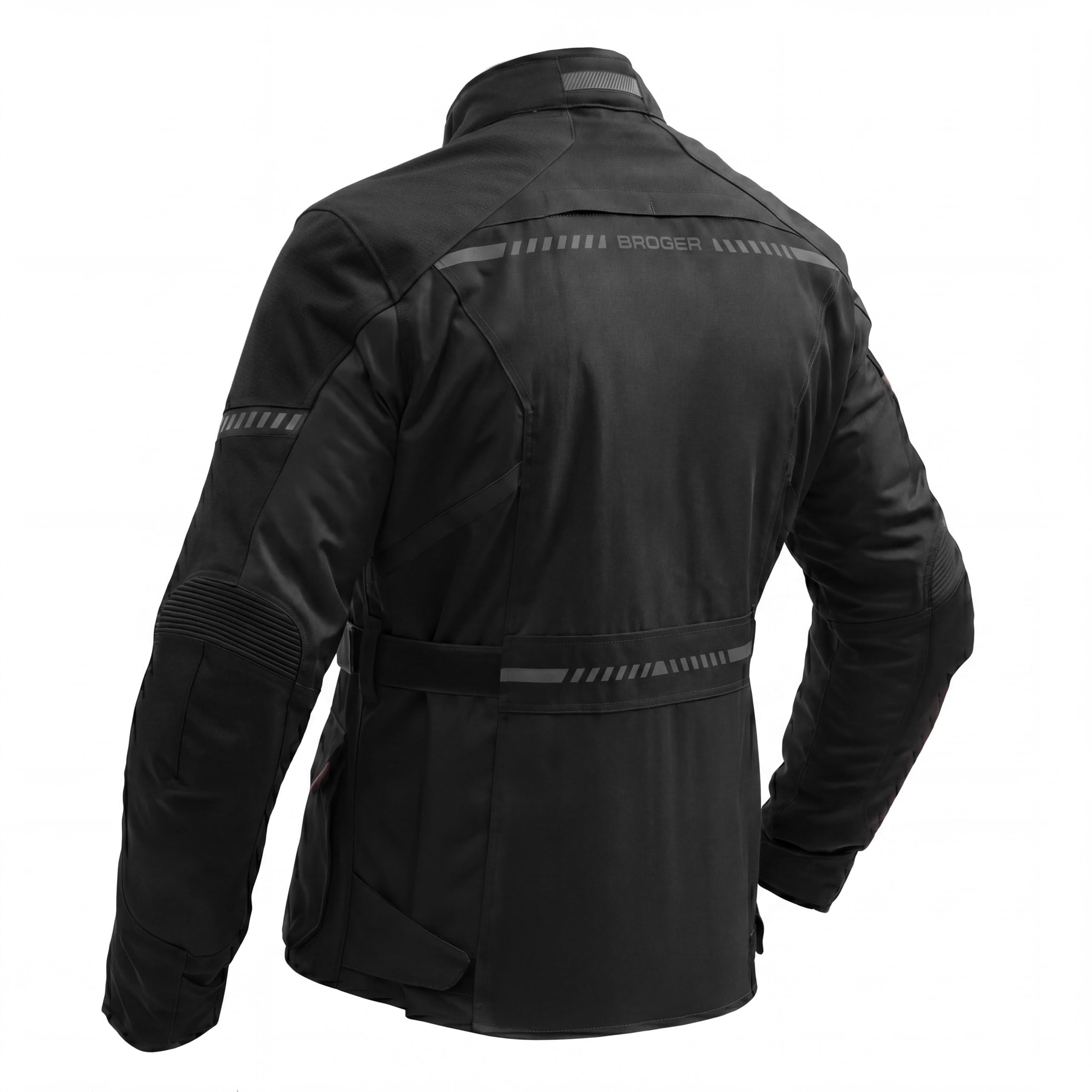 BROGER Overland Motorradjacke Herren | Textil | Ellbogen und Schulterprotektoren | Tasche für Rückenprotektor | Wasserdichte Membran | Abnehmbar Thermofutter | Schutzstufe AA | Größen bis 7XL