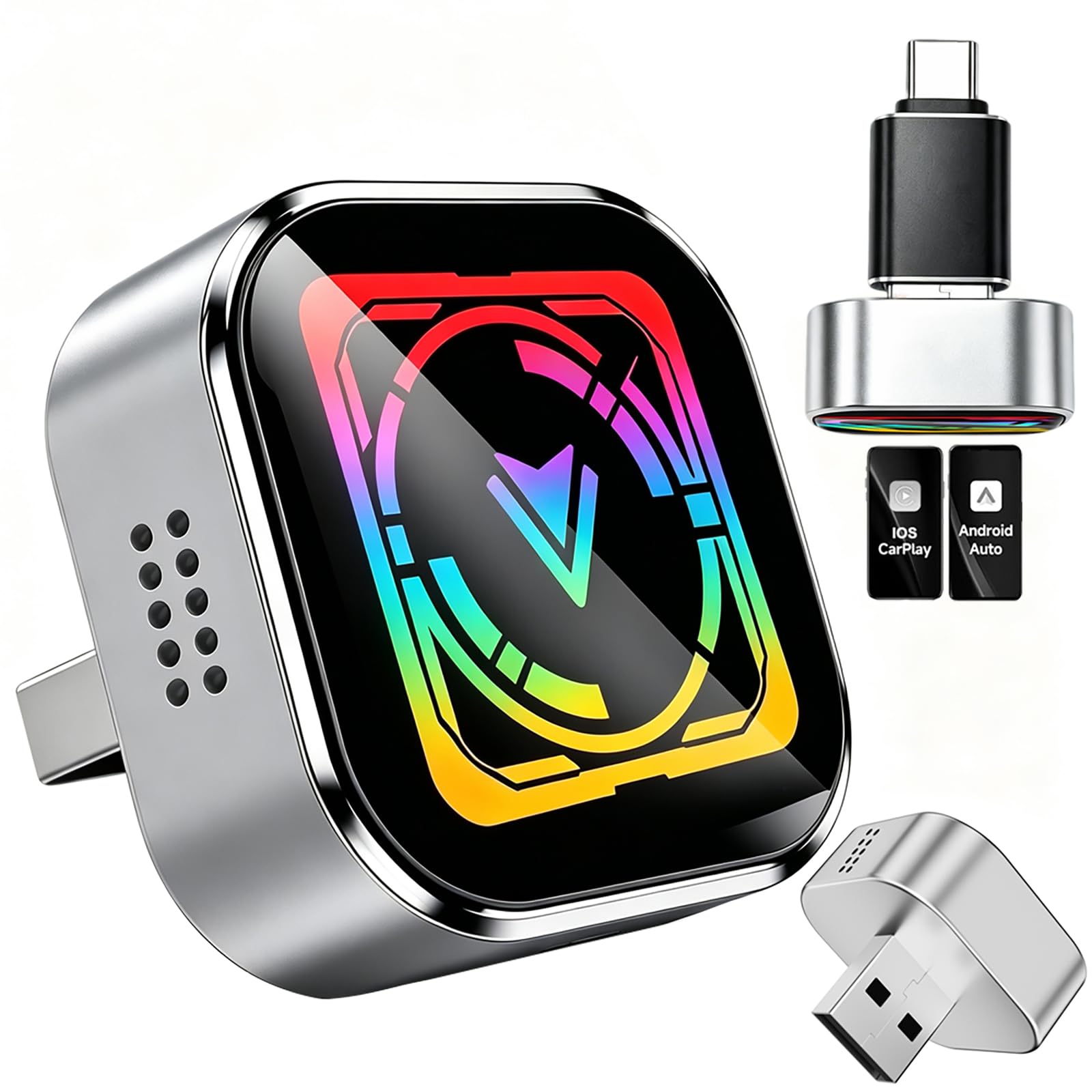 Wireless Carplay Adapter UK,2026 Upgraded for apple car play wireless adapter,Wired to Wireless CarPlay Dongle,Auto Reconnect,Mini Heat Dissipation,Fit Factory Wired CarPlay,Support iOS Android Auto