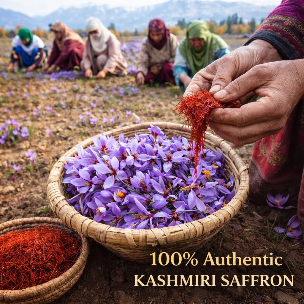 Sancha Tea Boutique, Royal Saffron Masala Chai, 50g Loose Leaf Black Tea, Premium Kesar Blend with Himalayan Saffron & Indian Spices, Grand Cru Selection