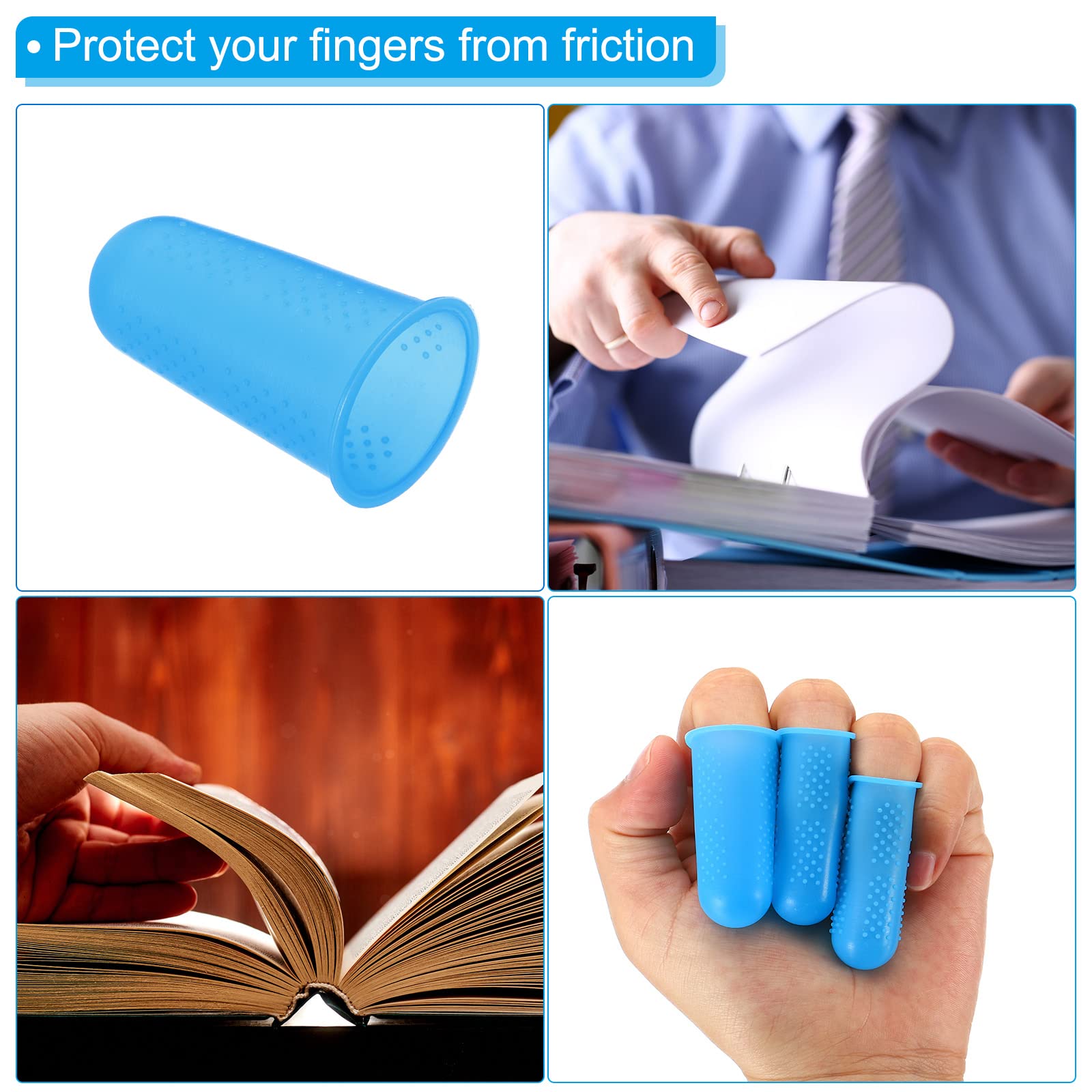 PATIKIL Embouts De Doigts Silicone Pour Doigt, 15 Pcs Protège-Doigts En