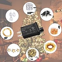 Vista 3 de Fuente de alimentación clase 2 de 4.5 V, enchufe de EE. UU., certificado UL, IP44, transformador de bajo voltaje impermeable para luz de Navidad