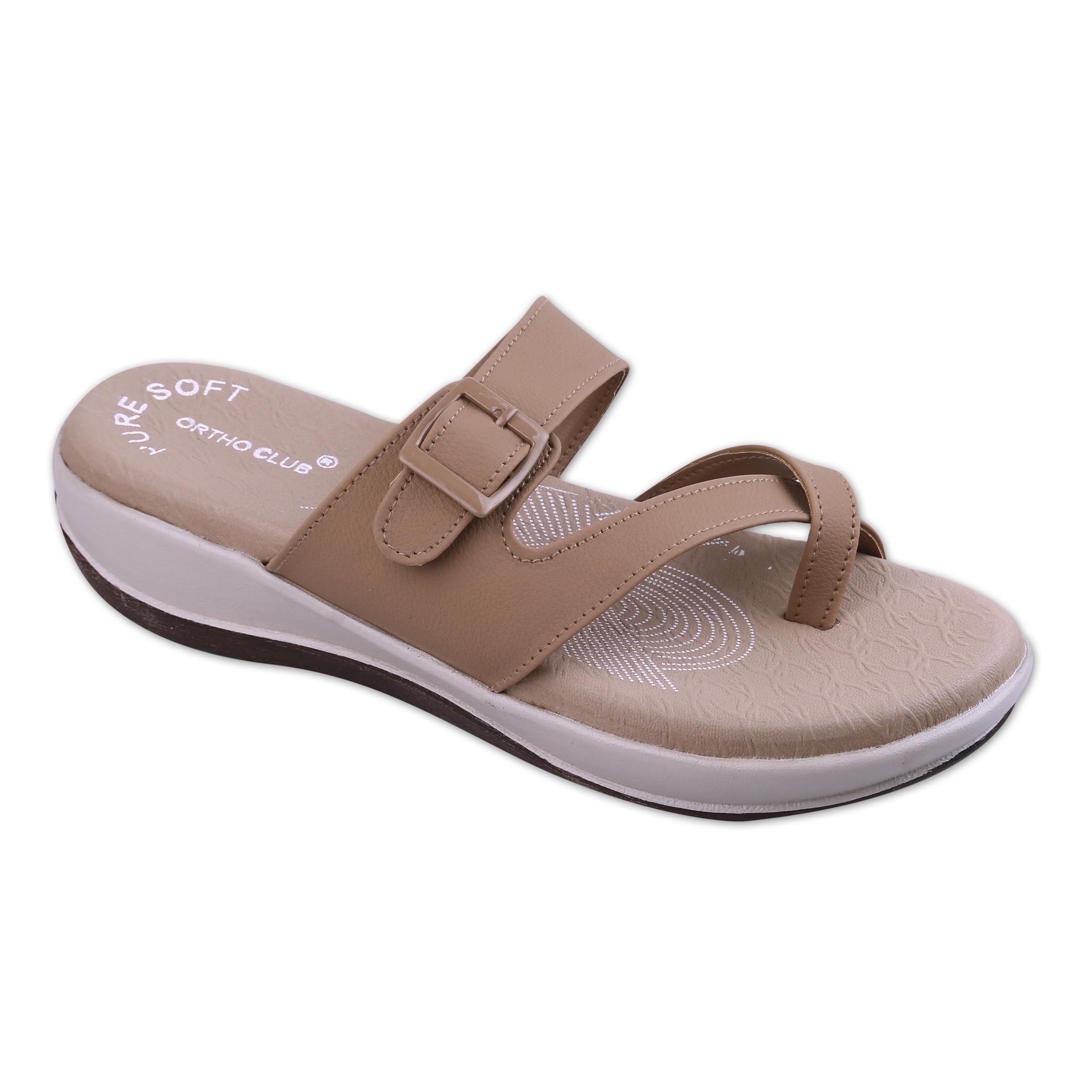ORTHO CLUB Women's Orthopedic and Diabetic Sandals | Dr. Slippers with Arch Support & Soft Cushion Footbed for Plantar Fasciitis, Heel & Knee Pain Relief | Use Footwear-image-24