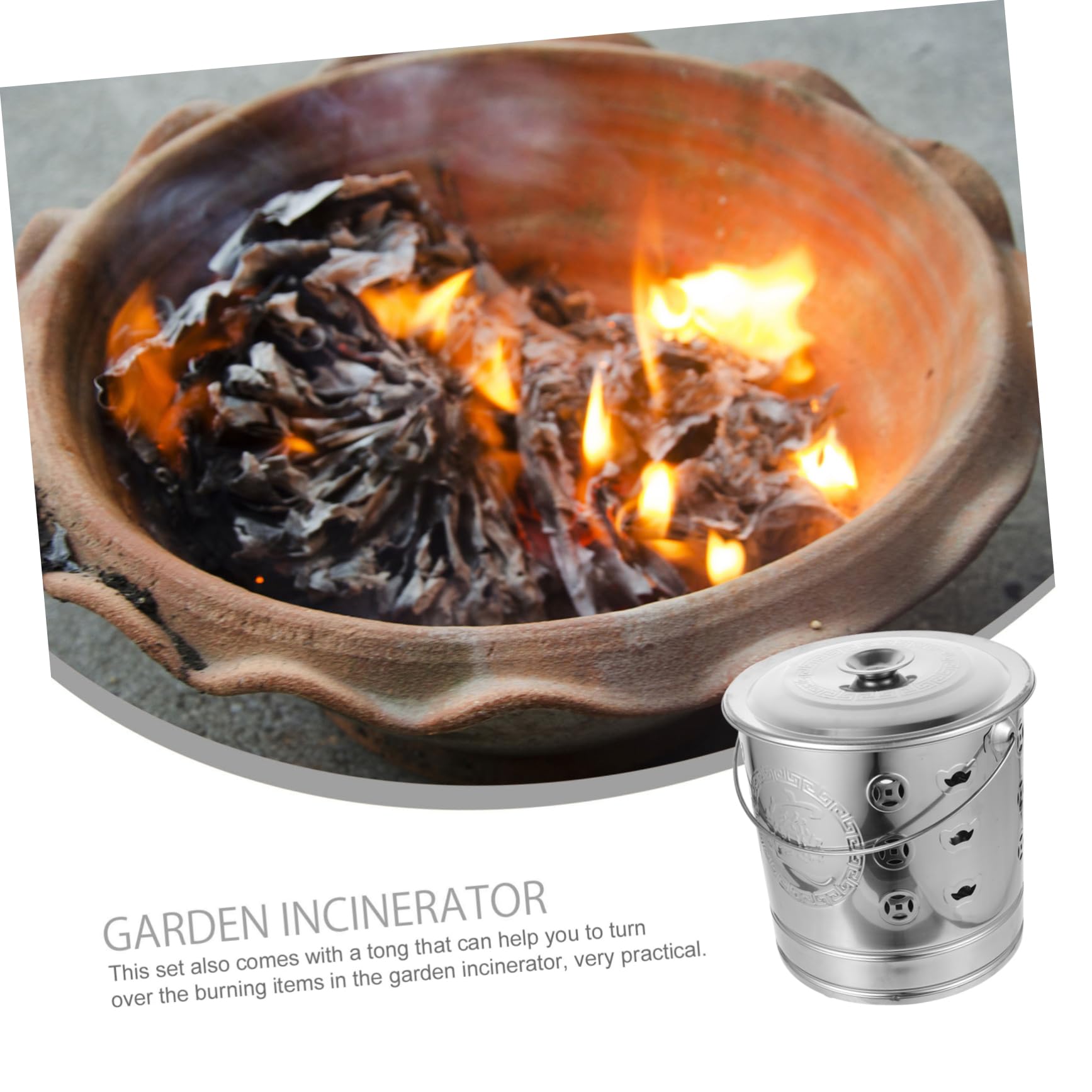 incineradores, cajas de combustión, Cubo de acero inoxidable for quemar, incinerador de auspicios, cubo de sacrificios, incinerador de papel moneda, incinerador de desechos de jardín, barril for basur