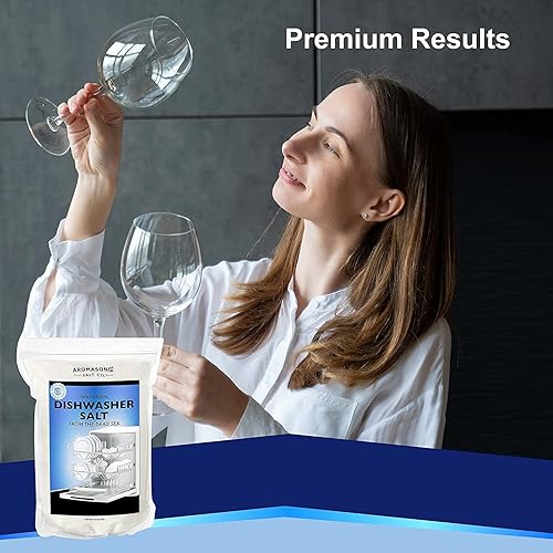 Miniatura 2 de Aromasong Sal para lavavajillas de 10 libras - Agente suavizante de agua 100% natural compatible con Bosch, Miele, Whirlpool, Thermador y más...