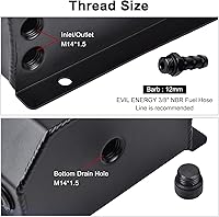 Vista 4 de EVIL ENERGY Tanque de desbordamiento de refrigerante del radiador, tanque de recuperación de refrigerante de aluminio 2L negro