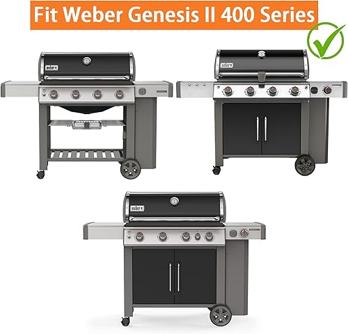 Miniatura 6 de 6789 Plancha de tamaño completo para parrillas de gas Weber GS4 Genesis II serie 400, inserto de parrilla superior plana con asas para parrilla de