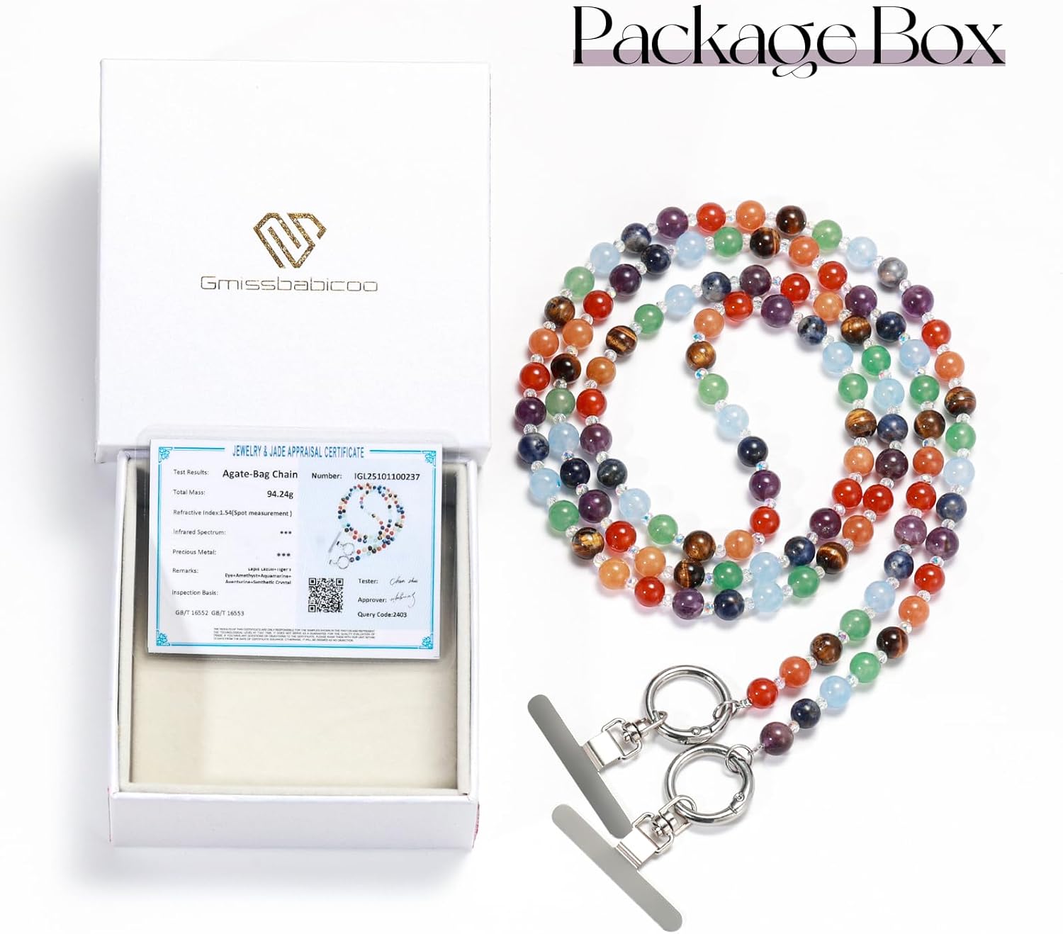 Beaded Phone Strap Amethyst Crystal Detachable Wrist Lanyard Hands-Free Anti-Theft Crossbody Chain for Phone