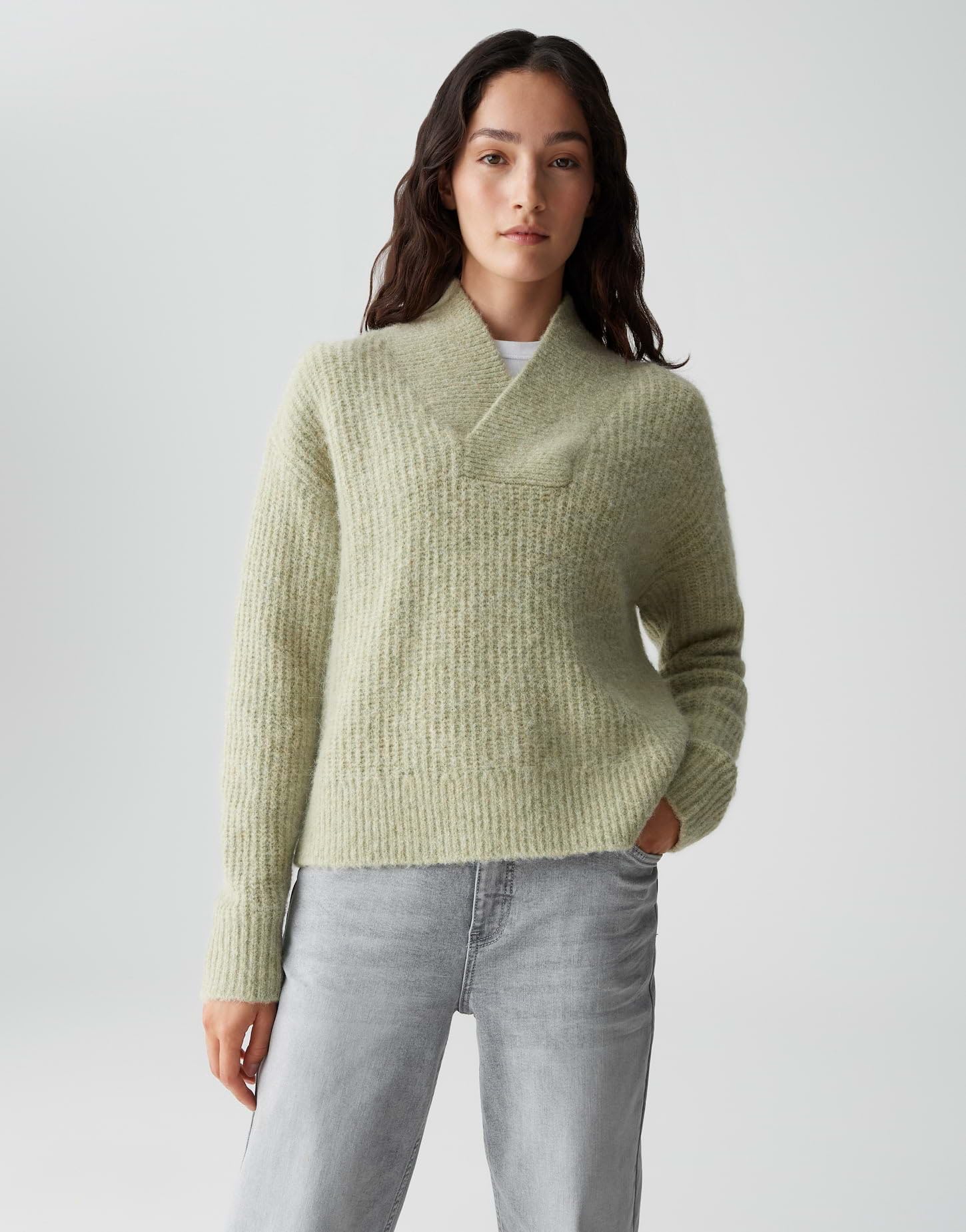 OPUS Damen Pullover | PONELOPE Regular Strickpullover im Alpaka Wolle Mix