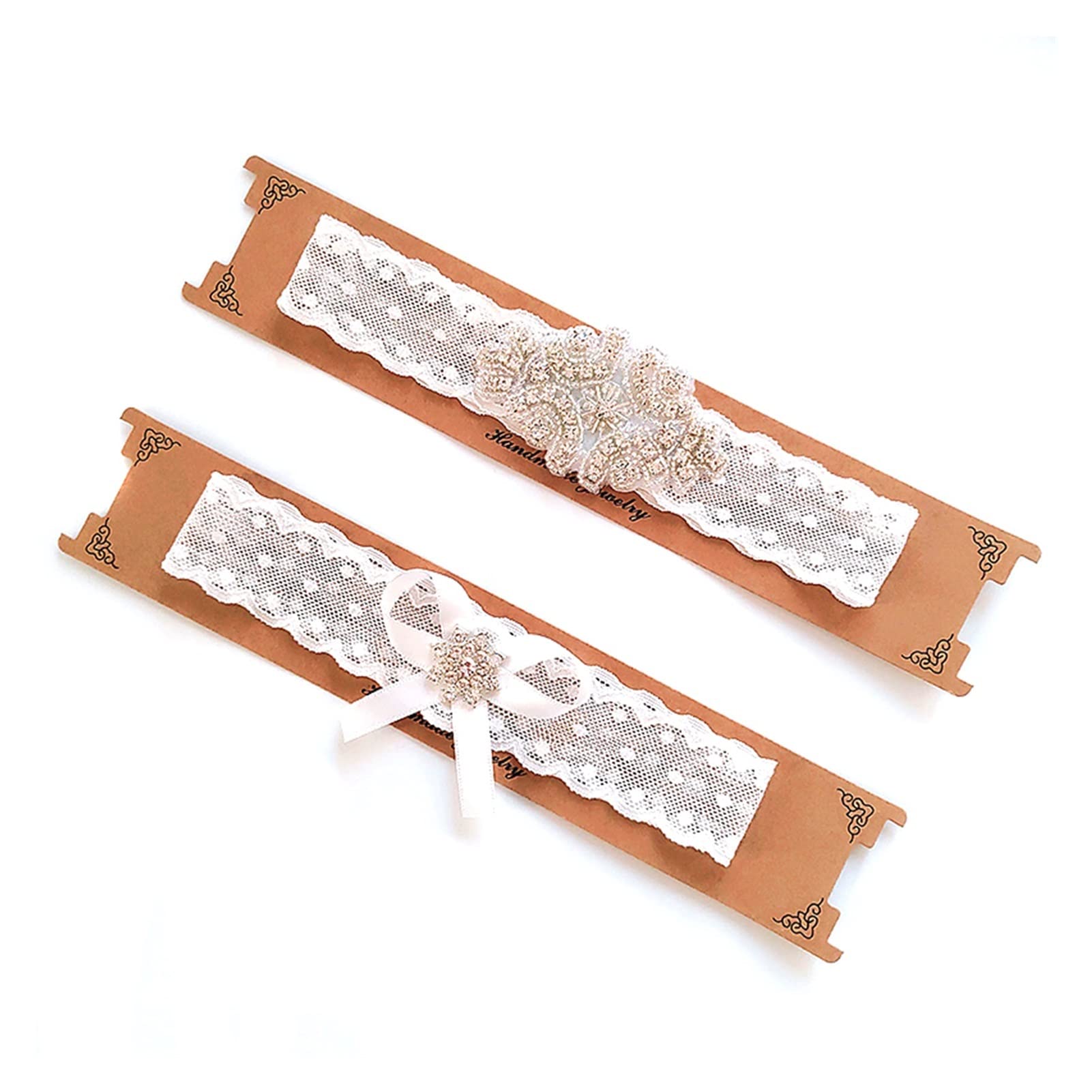 2 Pezzi Cintura Giarrettiera da Sposa Fiocco Nodo Gamba in Pizzo Anello Bianco Regalo Sexy per Moglie Sposa Femminile (Color : 3, Size : One Size) (1 One Size) (5 One Size)