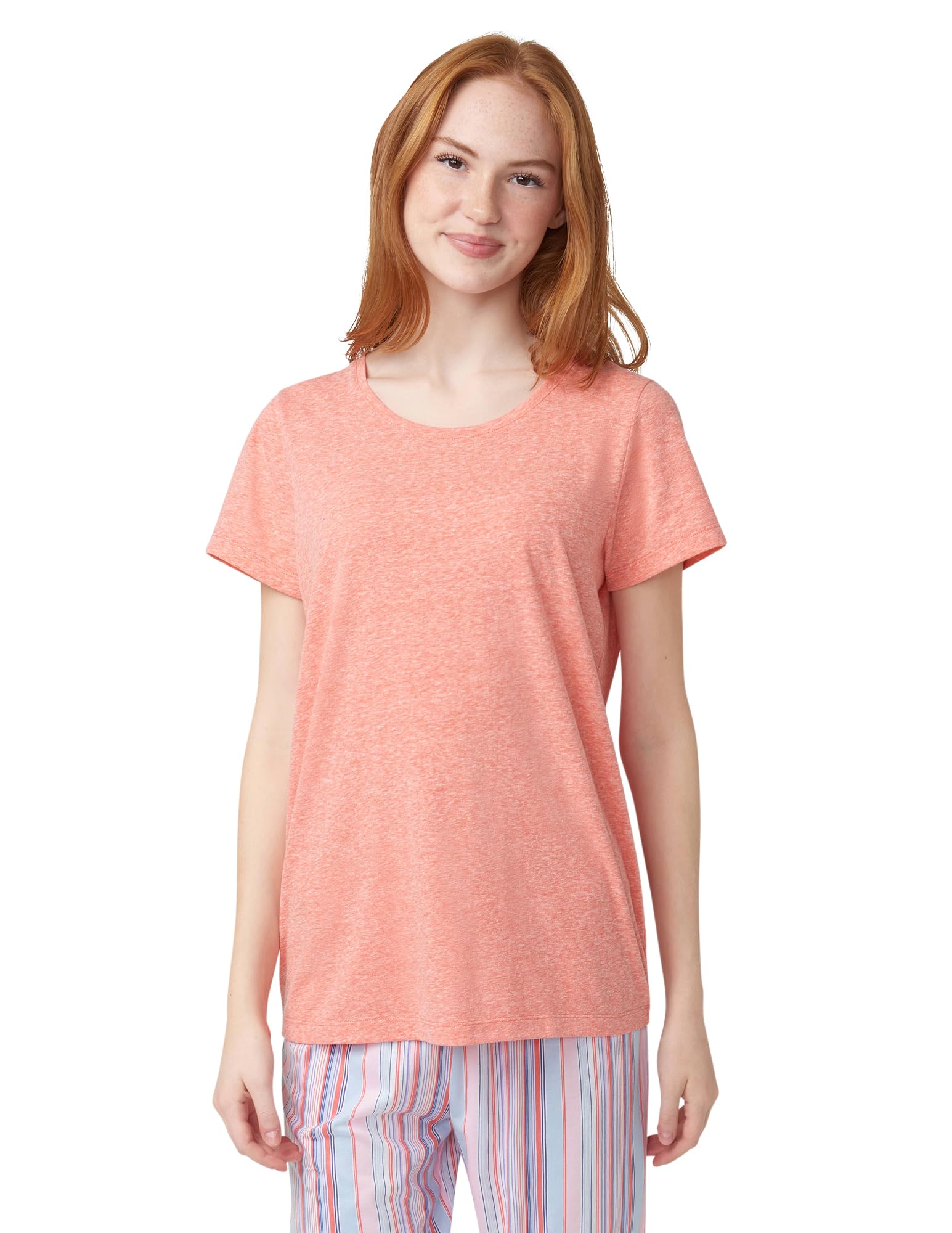 HUE Women's Summer Vacation Pajama Separates, Soft, Whimsical Print Pjs with Tropical Beach Themes, Flip Flops, Cocktails