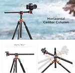 Camera Tripod, K&F Concept 93.7''/238cm Overhead Tripod Monopod with Horizontal Rotatable Center Column Arm 360 Degree Ball Head Compatible with Canon Nikon and DSLR Cameras