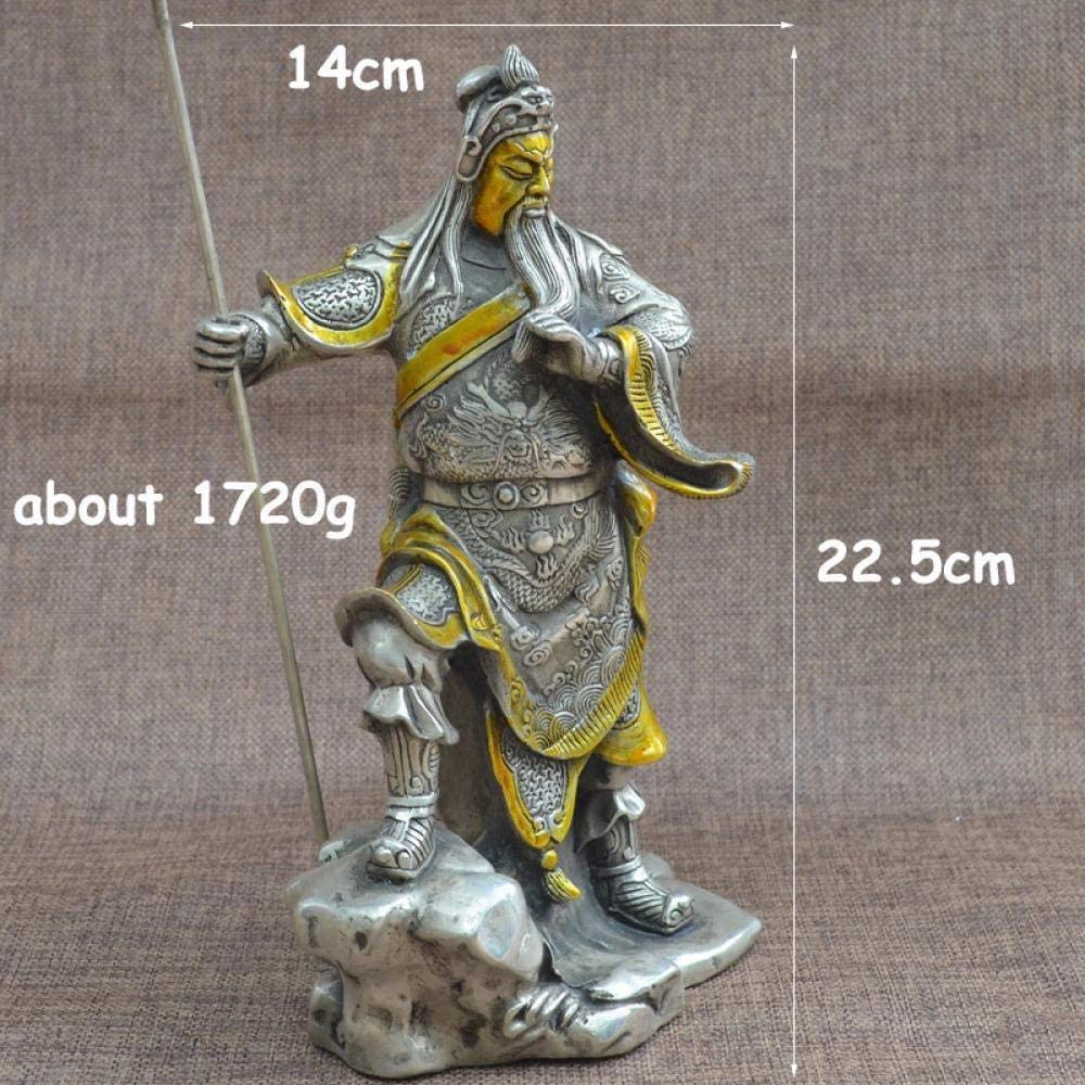 Rzeźba Ogrodowa Ozdoby Posągi Rzeźby 22Cm Miedź Chiński Feng Shui Guan Gong Statua Bóg Wojny Antyczne Rzeźby Dekoracje Do Wnętrz Feng Shui Ozdoba Dekoracja Biurka Rzemiosło