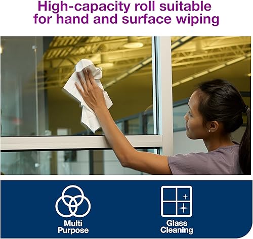 Miniatura 4 de Tork Limpiaparabrisas de papel blanco W1W2, multiusos, 2 x 800 hojas, 130211B