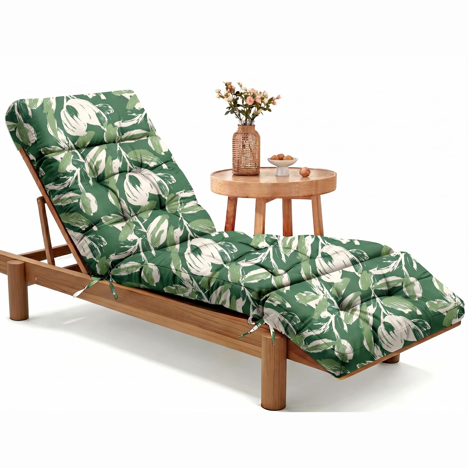 Photo 1 of MAGIC ELEPHANT Chaise Lounge Cushion, Queen (U.K. Standard), Forest Green Tulip