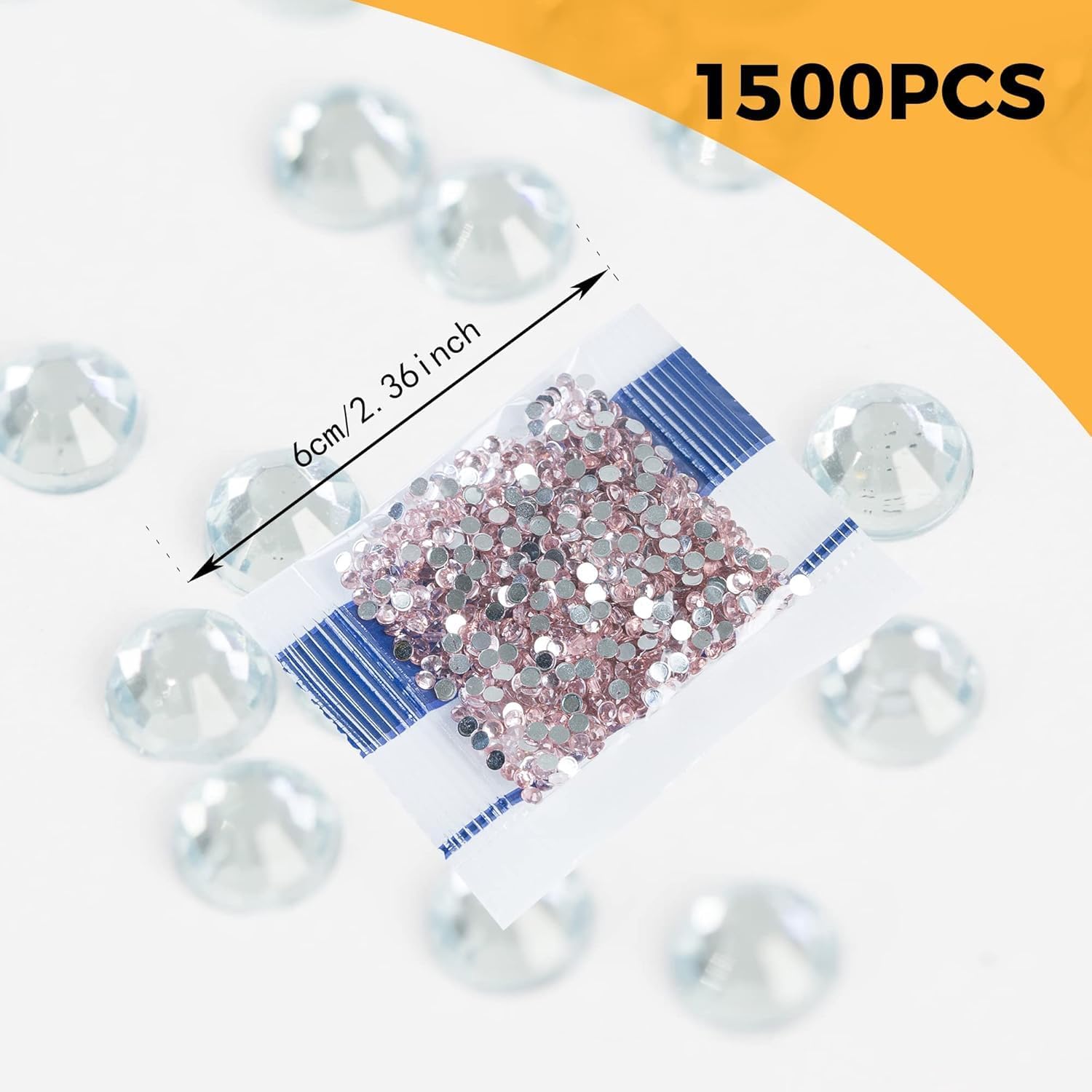 60 Colors Crystal Beads Diamond Painting Storage Containers, Diamond Painting Accessories and Tools, 90000pcs Round Flatback Rhinestones Drills