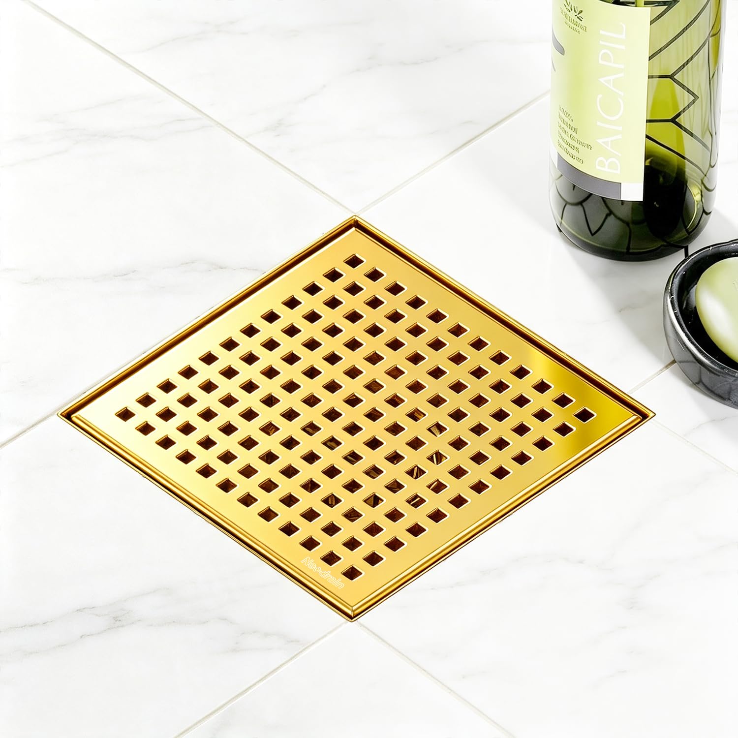 Neodrain Scarico per doccia quadrato da 15,2 cm, con griglia quadrata