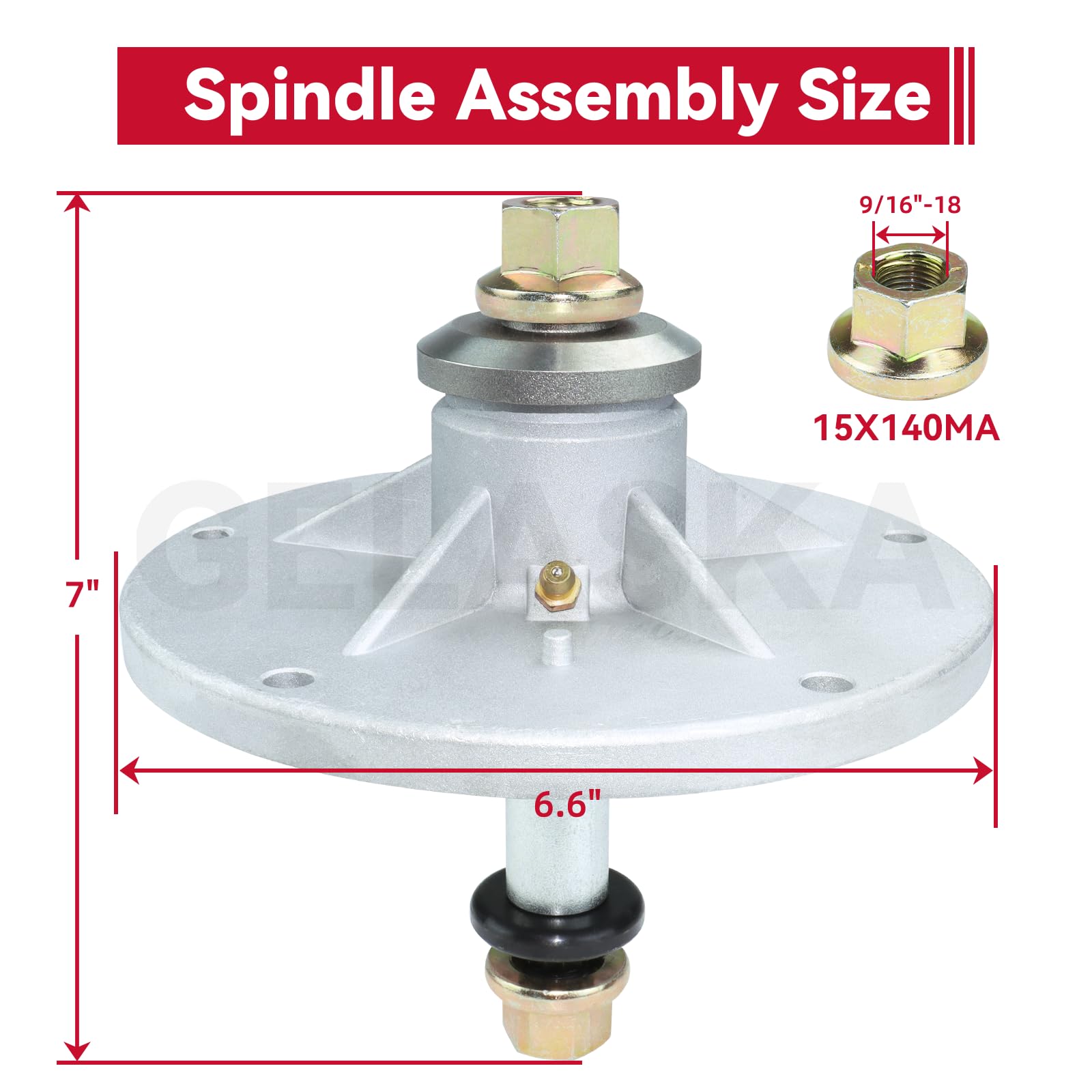 Amazon.co.jp: GELASKA 1001046 スピンドルアセンブリ Murray 492574MA