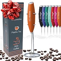 Vista 24 de Elementi Mezclador de bebidas de mano - Agitador de bebidas eléctrico para bebidas en polvo - Varita mezcladora de polvo de proteína y espumador