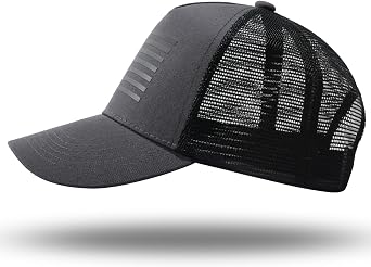 American Flag Trucker Hat - Snapback Hat, Baseball Cap for Men Women - Breathable Mesh Side, Adjustable Fit - for Casual Wear