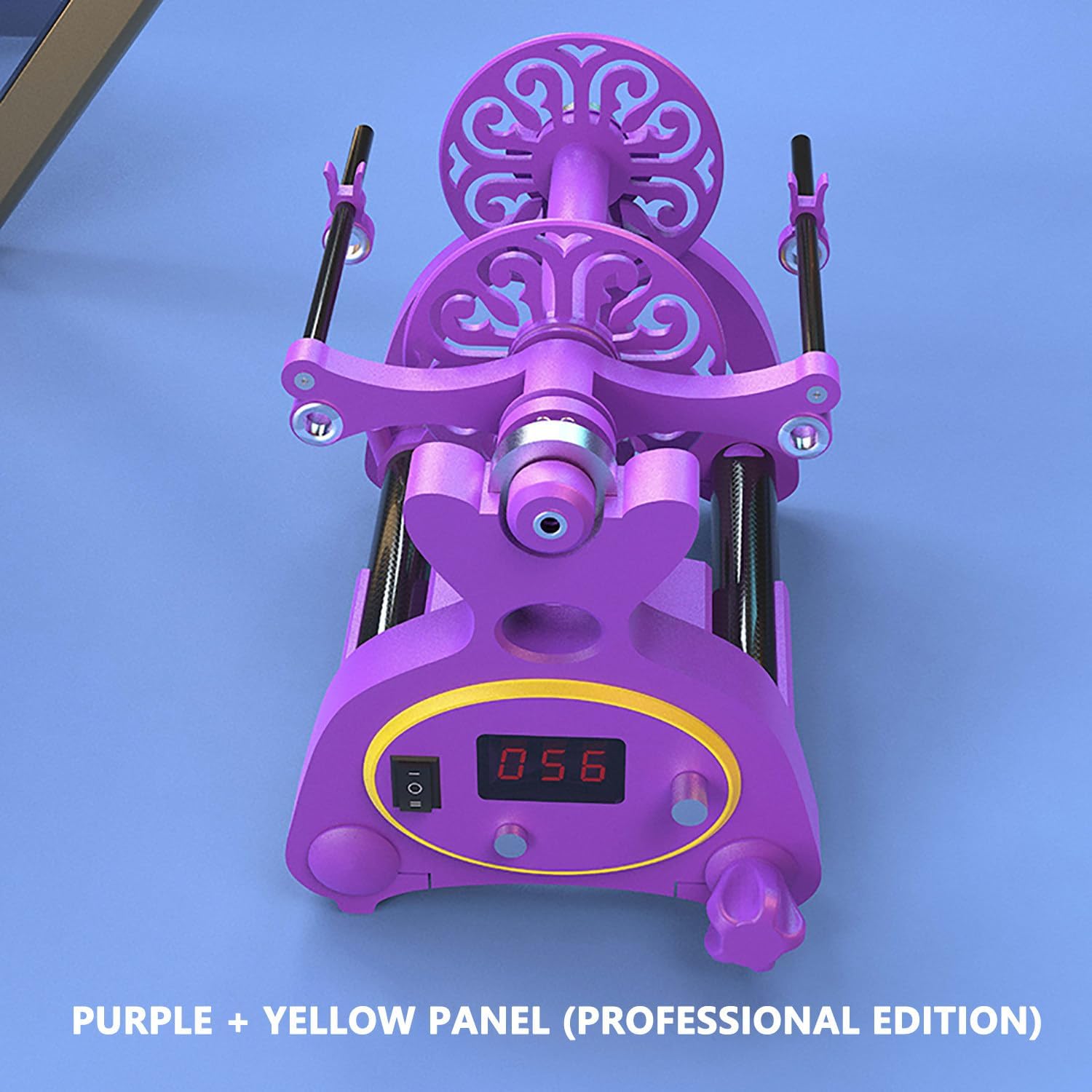 12V Yarn Spinning Wheel, Yarn Winding Machines, 3 Small Spools, 800RPM/min, Twisting Forward and Reverse, Plying and Twisting Wool, Cotton, and Fibers Into Yarn,Purple