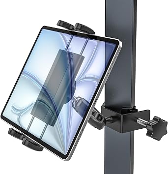 Golf Cart Tablet & Phone Holder, [Metal Material] Golf Cart iPad Mount for EZGO, Club Car, Yamaha, Golf Tablet Mount for iPad Pro, Air, Mini, Galaxy Tabs, Z Fold, iPhone, All 4-12.9 Device