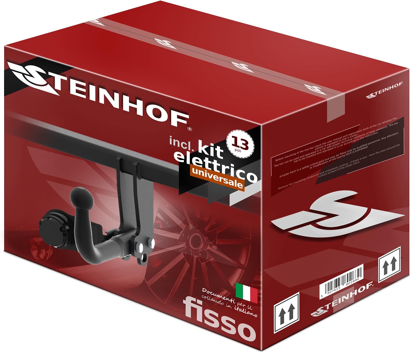 Steinhofnew fixed towbar compatible with Renault Master VAN/Minibus 04.2010-2020 with 13-pin Universal wiring kit
