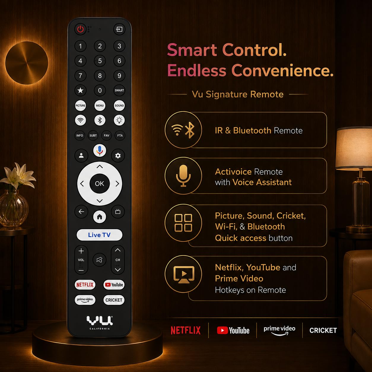 Vu California 164cm (65 inches) Smartchoice Glo MiniLED 4K TV VUGLOMINILED 2026 — Amazon image 7