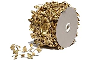 Gold Leaves Leaf Garland Decoration Ribbon