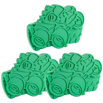 Reusable Hard Ice Pack for Lunch Box, Bento or Bag (3 Pack Monster Truck) - Keep Cool Freezer Cold Packs, Lasts For Hours - Great for Kids or Adults, Long-Lasting, Slim & Lightweight Design