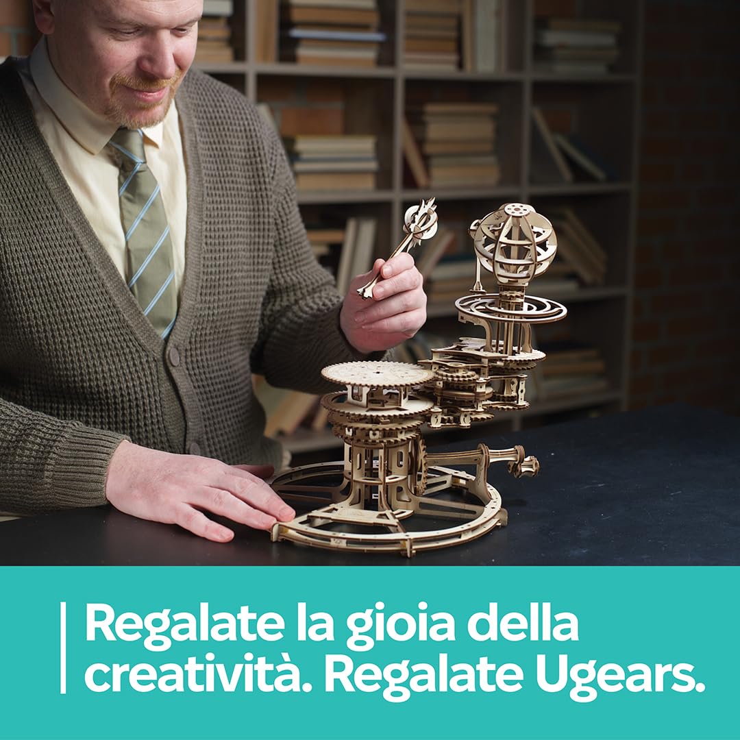 UGEARS Il Fiore Puzzle 3D Meccanico Per Bambini E Adulti - Set Di Costruzione Meccanica In Legno - Foto 4