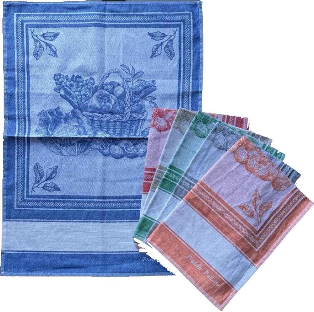 Generico Set di 6 Strofinacci da Cucina con Tela Aida, Motivo Frutta, 49x67 cm, Multicolore (Pacco Verdura)