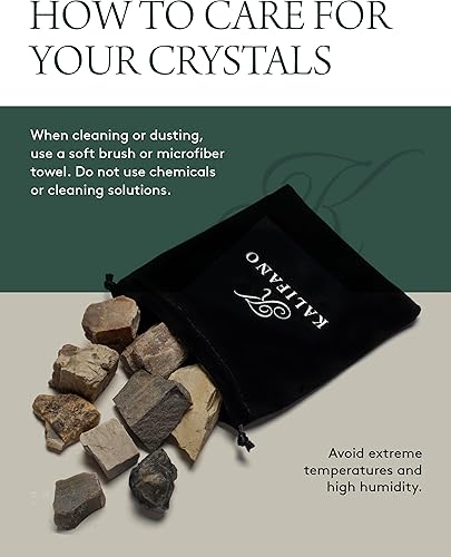 Miniatura 5 de KALIFANO Áspero con efectos curativos y calmantes, grado AAA, crudo de alta energía con tarjeta de información, cristal de reiki utilizado para