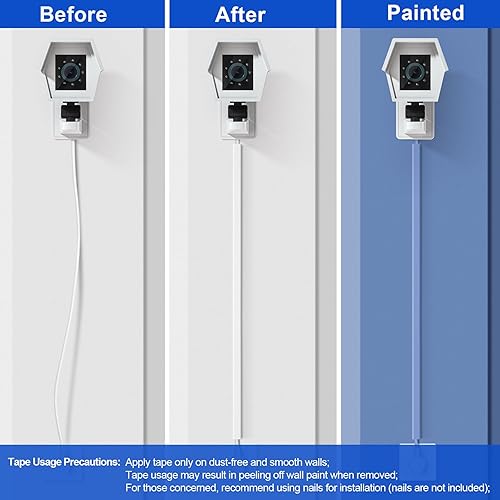 Miniatura 3 de ZhiYo Ocultador de cable para un cable, corrector de cable de 102 pulgadas, cubiertas de alambre de pared pintables, conducto de gestión de cables