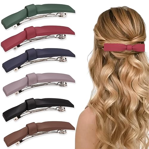 6 pasadores de pelo para mujer, pinzas de color vintage para cola de caballo alta francesa, pinzas de colores vintage para accesorios para el