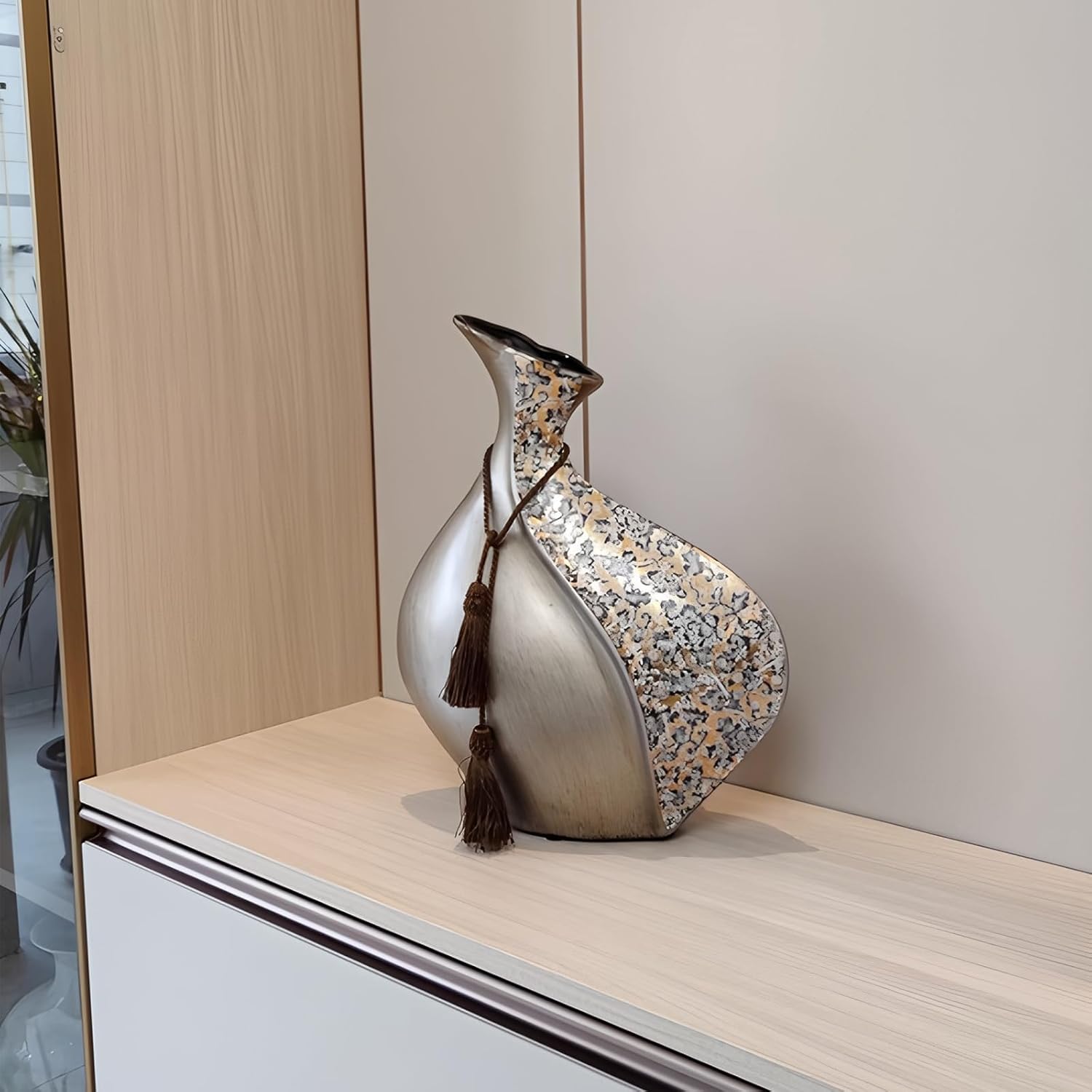 European Style Ceramic Flower Vase |15 Inch Pottery Big Boho Vase for Home Decor, Modern Decorative Vase for Dining Table,Not Suitable for Water, Suitable for Dry Flowers and Simulated Flowers - Image 6