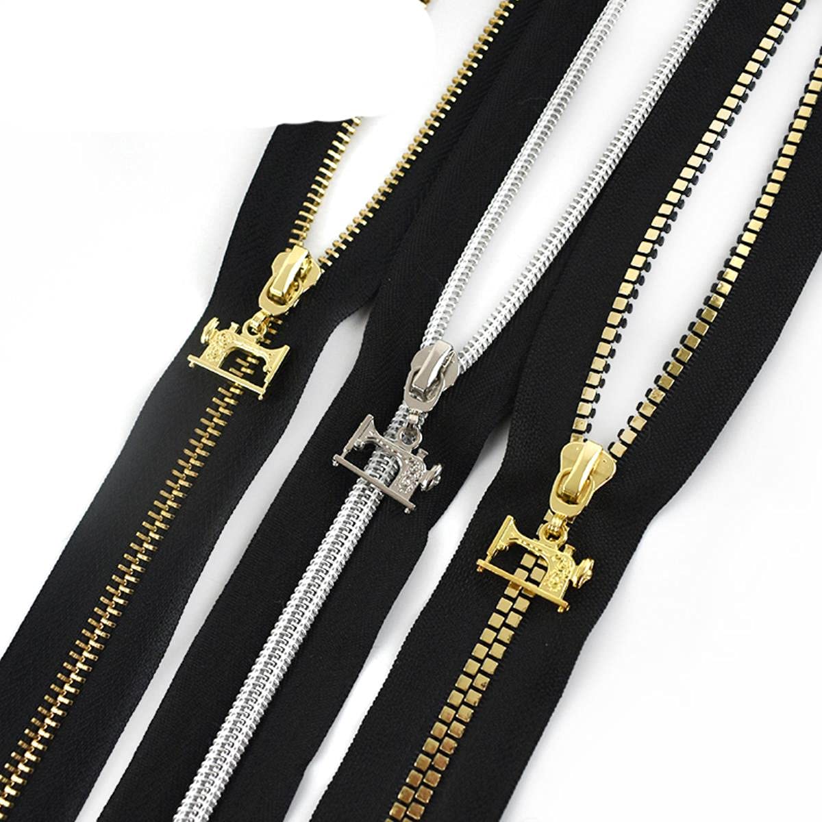 10 piezas 3# 5# deslizadores de cremallera para metal, nailon, resina, cremalleras, rep
