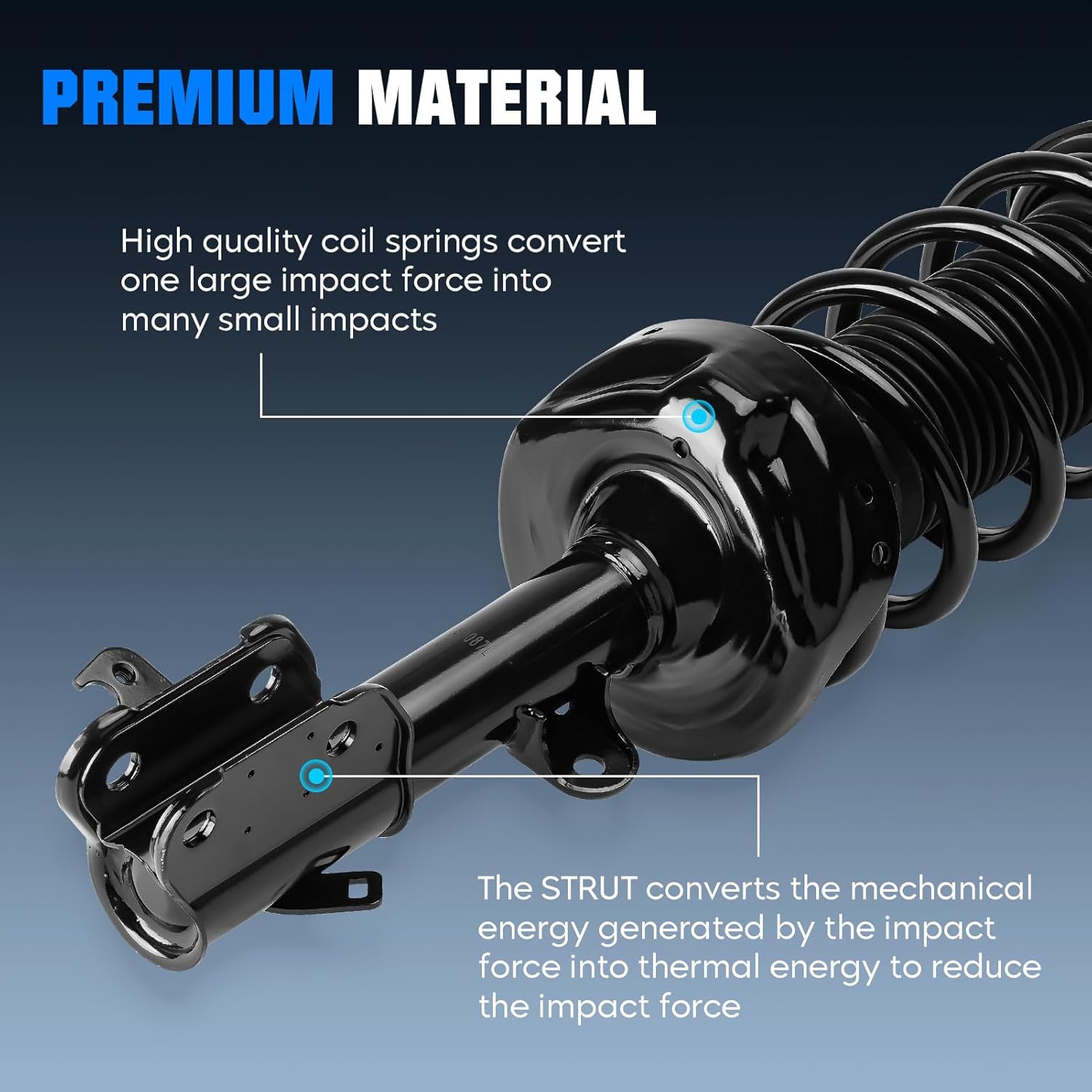 Front Spring Strut & Sway Bar Links for Honda Odyssey 2008 2009 2010, Struts Shocks Absorbers w/Coil Replace for 172542, 172541, K750304