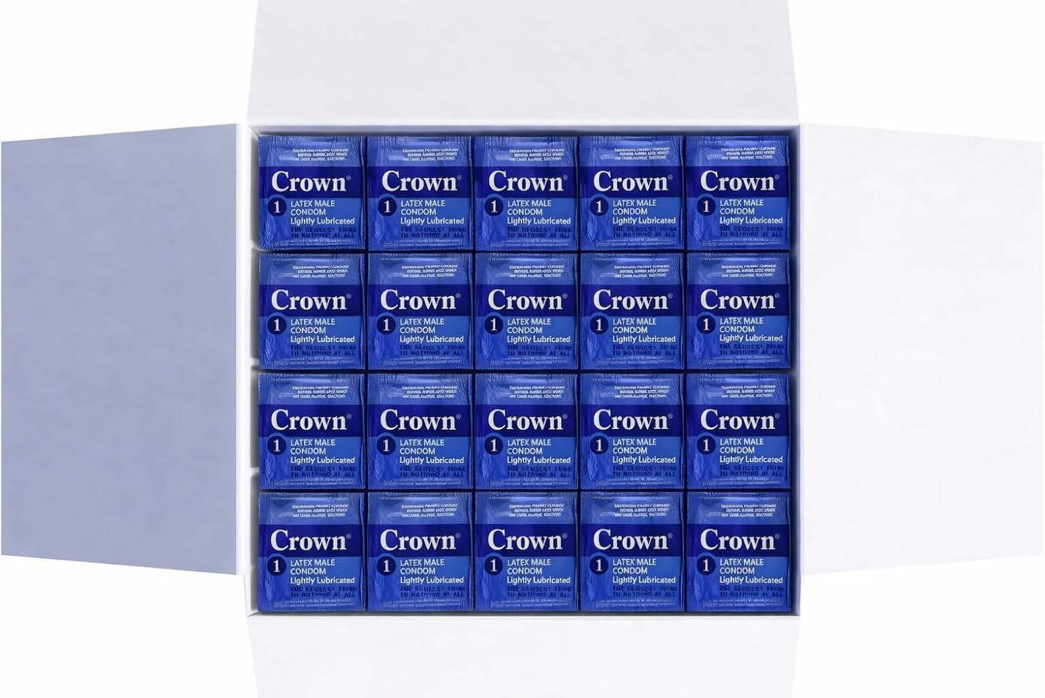 Crown Condoms — 1008 Count — Lubricated Latex Condoms — Bulk 1008 Per Pack