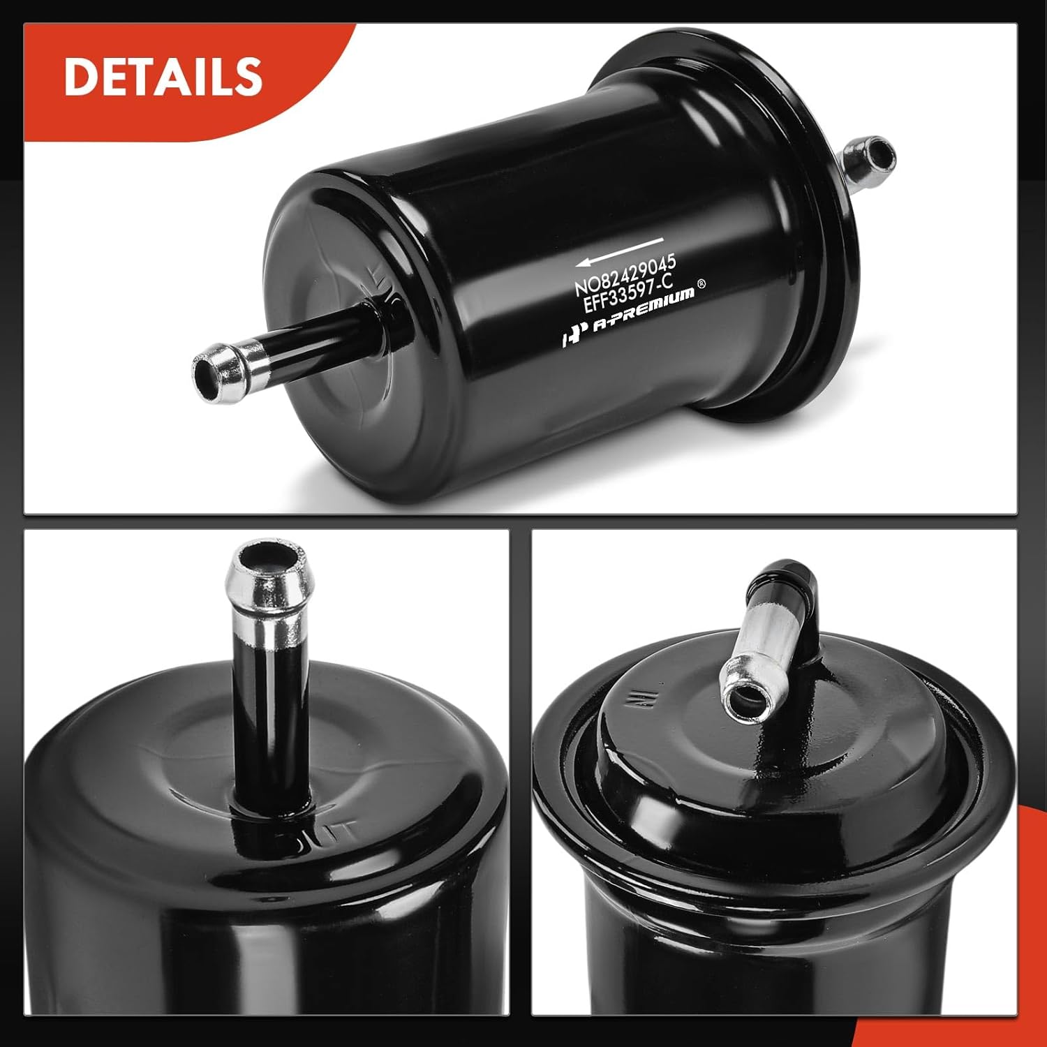 A-Premium Fuel Filter Compatible with Suzuki Grand Vitara 1999-2005 2.5L, Vitara 1999-2004 & Chevrolet Tracker 1999 2.0L, Tracker 2000-2004