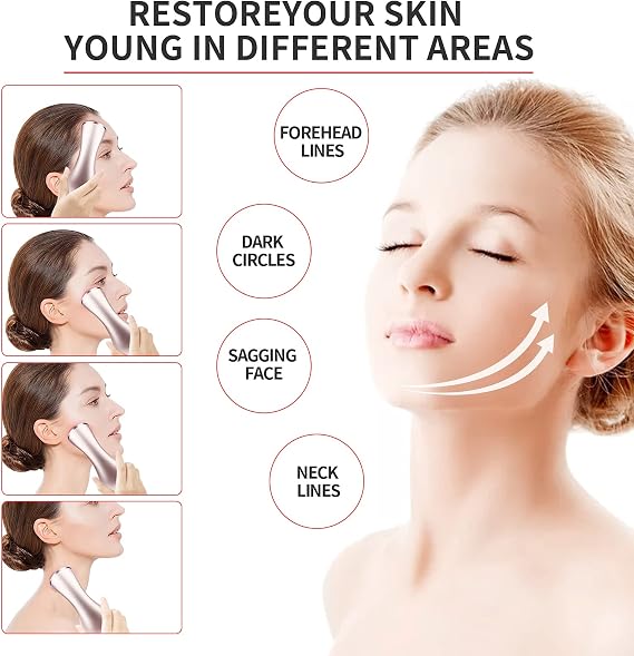 YISEMEYA Mini HIFU Machine Massager for Face Professional Skin Tightening Facial Rejuvenation Wrinkle Remove Face Lifting Anti-Aging Beauty Device with 3 Modes and 4 Levels in Chin Neck Eye