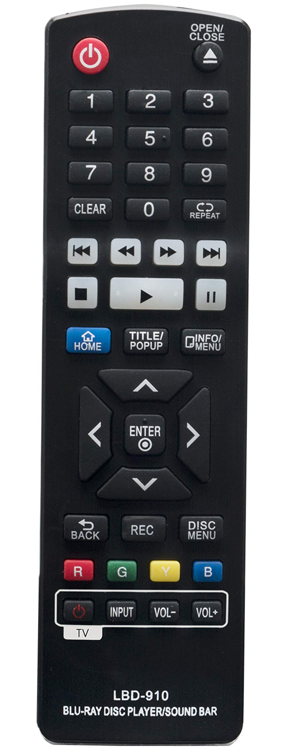 LBD-910 Remote Control fit for LG Blu-Ray Player B0540N BH5140S BP330 BP330N BP530 BP540 BP550 BP550N BP735 BPM33 BPM331 BPM331N BPM53 BPM53N BPM54 BPM54N BPM55 BPM55N UBK90