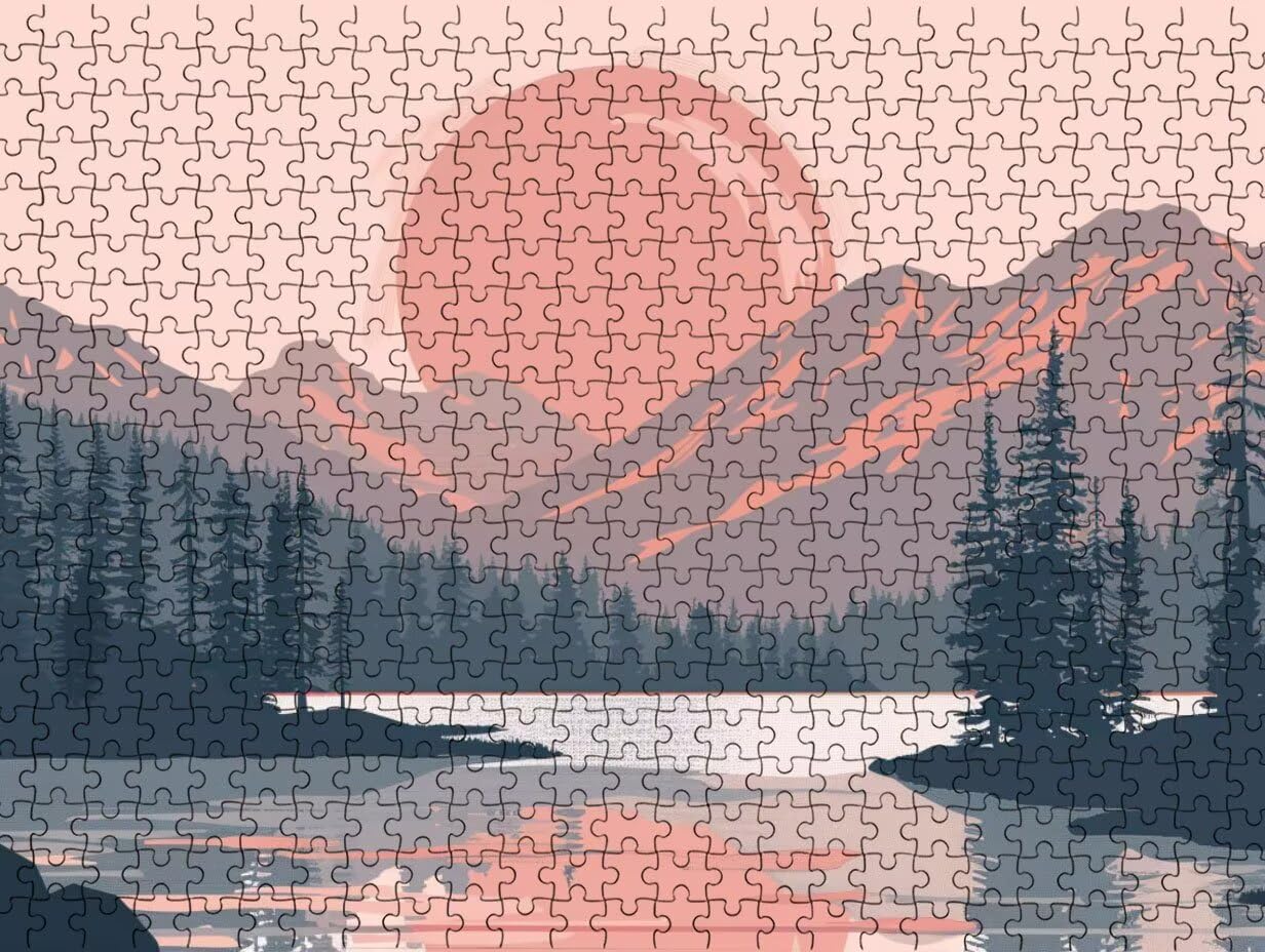 Tramonto Montagna, 1000 Pezzi Puzzle Classici, per Adulti YHPGL6-554