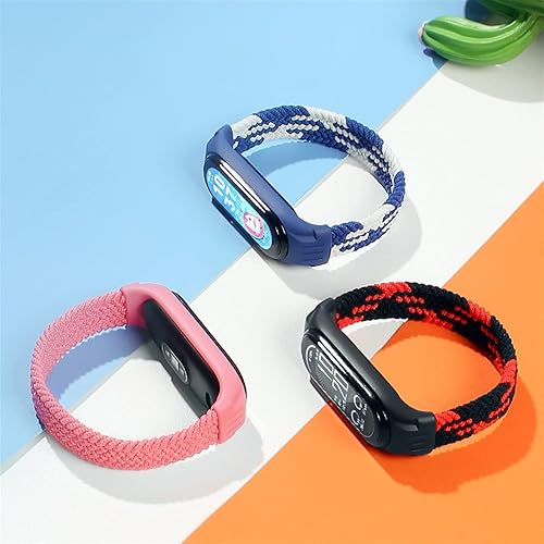 Miniatura 5 de Correas de reloj para Mi Band 5 Correa de nailon trenzado pulsera para Mi Band 4 3 6 Correa