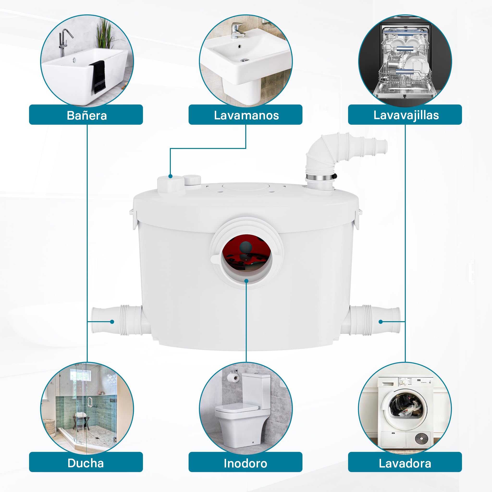 XPOtool 4/1 Triturador sanitario 400W Equipo elevador aguas residuales