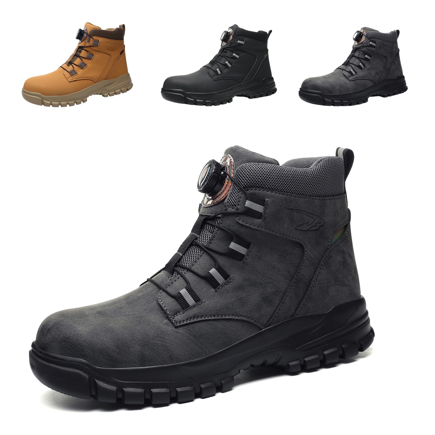 Safety Shoes Men Safety Trainers Women Lightweight Steel Toe Cap Comfort No Lace Waterproof EU 37-48-image-40