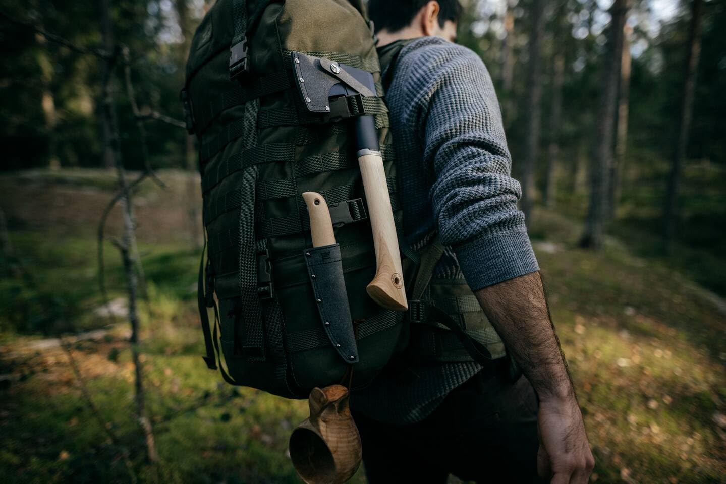 Fiskars Norden Outdoor-Messer, Inkl. Futteral, Klingenlänge: 98 mm, Gesamtlänge: 21,5 cm, Rostfreier Stahl/FSC-zertifiziertes Birkenholz, 1072090